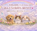 霊視で聴く＊ペットの心の声リーディングします 言葉にならない想いをやさしくお届け イメージ1