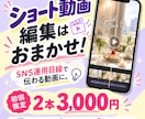 SNS運用目線でショート動画を編集します 先着5名様限定！ショート動画2本で3,000円 イメージ1