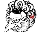 水墨画、鳥獣戯画、妖怪、龍、墨絵イラストを描きます 看板 グッズ アイコン 日本画 ラベル デザイン雑誌  和風 イメージ8
