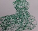 ペン1色でアナログ似顔絵 手描きします SNSのアイコンやちょっとした記念等なんでもどうぞ^^ イメージ4