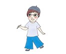 三等身デフォルメの似顔絵アイコン描きます 優しいタッチ♪どこにでも使える♪ イメージ1