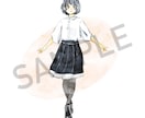 水彩アナログ風イラストを作成します 水彩アナログ風のラフなキャラクターイラストを作成します イメージ4