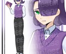 5月は特別価格！表情10種の全身立ち絵を描きます 【表情10種&商用利用 OK】TRPG・ゲーム用全身立ち絵！ イメージ9