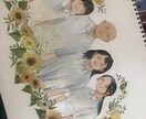 家族・ウェルカムボードに！水彩画似顔絵お描きします 【額装込み】お写真からリアルな水彩画の似顔絵をお描きします！ イメージ6