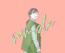 アイコンや待ち受けに！シンプル可愛い似顔絵描きます SNSアイコンや、ご家族の記念としても◎線画×水彩風イラスト イメージ1