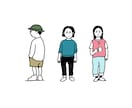 線画でポップでゆるめのイラスト描きます SNSアイコン 挿絵に。商用利用OK イメージ2