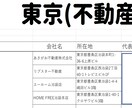 エクセルで東京都、埼玉の不動産屋のリスト作成します 東京都、埼玉の不動産屋を多く知りたい方へ イメージ1