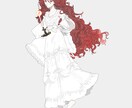 商用利用可｜立ち絵を制作いたします 線画が印象的な立ち絵イラストです。 イメージ4