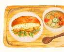 絵本のような温かみのあるイラスト制作します 美味しそうな食べ物や料理のイラストを色鉛筆で制作します！ イメージ2
