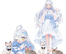 Vtuber立ち絵＋SDセット作成します 立ち絵デザインからグッズに使用出来るSDイラストを描きます イメージ3