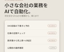 小さな会社の業務をAIで自動化します 何を任せられるかの整理から、導入まで行います イメージ1