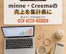 minne・Creemaの売上を集計表にします 売上データを送るだけ。月別・作品別にまとめます イメージ1