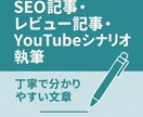 記事作成代行SEOレビューYouTube台本ます SEO意識・共感を呼ぶ文章が得意です イメージ2