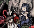 ダークファンタジーのイラストを描きます 現役デザイナーが独特な世界観をお届けします。 イメージ3