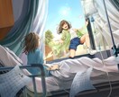 物語や世界観を詰め込んだイラストを描きます 老若男女、背景、小物など幅広く対応します イメージ3
