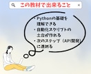 Python初学者の方に最適な教材を提供します API・自動化に進みたい方向けのPython入門教材です！ イメージ2