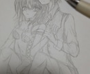 オリジナルイラスト描きます アナログでオリキャラのイラスト描きます イメージ1