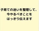 子育ての迷いを整理して決めます 今どうすべきかをはっきり整理します イメージ1