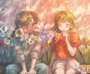 商用可◎厚塗り風のキャラクター、一枚絵を制作します 男女キャラ/背景/アイコン/MV絵/配信サムネ/歌ってみた イメージ3