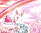 ゆるかわ×ほんのりホラーなイラストを制作します クレヨンの温かみで描く、かわいくてちょっぴりほらーな世界 イメージ3
