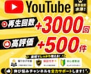 YouTube再生回数と評価が増えるまで拡散します 再生回数+3000回と評価+500件→1,500円 イメージ1