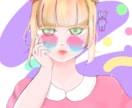 透明感のある女の子・SNSアイコンを制作します 透明感のあるレトロな女の子のイラストを制作します イメージ1