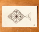 カードにデザインを描きます 模様や図形を利用したデザインになります イメージ1