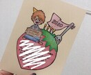 可愛いバースデーカード書きます 贈り物に、そっくり＜雰囲気な似顔絵付きのバースデーカードを！ イメージ5
