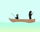 絵本や小説等の挿絵に！シルエットイラスト承ります 修正無制限！挿絵に使えるようなシルエットイラスト制作致します イメージ1