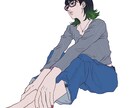 お洒落な人物全身イラストを描きます SNS等で使えるファッショナブルな全身イラストを描きます イメージ1