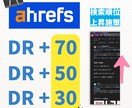SEO対策AhrefsのDR70、URを上昇します 検索順位上昇施策で有効なDR、UR上昇/購入後の改善提案付き イメージ1
