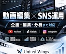 SNS運用・動画編集をサポートしますます 企画・編集・分析までまとめて対応します イメージ1