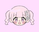 ゆるっと顔だけアイコン描きます SNSや配信活動に♪可愛いタッチのお顔を制作します。 イメージ4