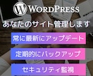 あなたのWordPressサイト管理します 運用サポート・保守、セキュリティ監視、定期バックアップ イメージ1