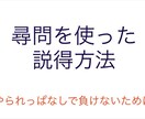 尋問を利用した説得を教えます 尋問とは質問を発して強制的に返答させること。（三省堂大辞林） イメージ1