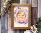 お花いっぱい！手描きの似顔絵お描きします 還暦/古希/喜寿/米寿/卒寿…大切な記念日のプレゼントに イメージ3