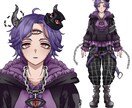 Vtuberキャラデザ〜モデリング一括制作します キャラデザ〜Live2Dまで全部お任せください イメージ2