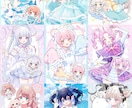 パッと目を惹くキラキラかわいいイラストお描きします ˗ˏˋ企業実績多数！ˎˊ˗|サムネ|返礼品・グッズ|1枚絵| イメージ9