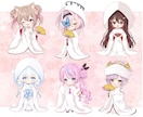 商用利用無料！かわいいミニキャラのイラスト描きます 表情差分ポーズ差分、キャラデザあります！動画内イラストにも！ イメージ7