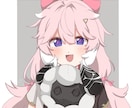 簡易イラスト、アイコン描きます 線画が同じ色での清書となります。髪の塗り方も簡易的に。 イメージ1