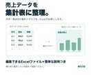 Excel売上データを整理し集計表を作ります 月別・商品別の集計とグラフで、売上を見やすく整理 イメージ1