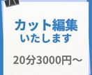 youtube動画3000円〜カット編集します 20分から購入可能!10分毎に1500円で対応いたします！ イメージ1