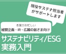 現役担当者がサステナ/ESG対応をサポートします 本業がお忙しい経営企画・IR・広報の皆さまのお悩み相談室 イメージ1