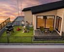 住宅パース外観、内観、外構＋リアル化を作成します 図面を写真風へ完成イメージにリアル化【翌日納品対応できます】 イメージ1