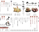 手書きイラスト・文字入り飲食店メニューを作成します 店舗様のこだわりや想いが伝わるメニュー作成！ イメージ3