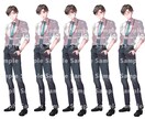 商用◎会社員の男性の立ち絵を販売します 表情差分5種類！TRPG、動画作成、SNSアイコンなどに イメージ5