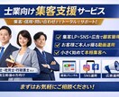 士業向け｜簡易LP・SNS運用・広告で集客します 士業向けにLP提供・SNS運用・広告運用で認知から問合せ獲得 イメージ1