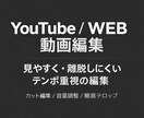YouTubeや動画を、見やすく離脱しにくくします カット編集を中心に、音量調整・テロップまで対応可能です。 イメージ1