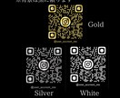 特殊QRコード】目を引くお洒落なQRコード作ります ゴールド、ホワイト、シルエット入りでおしゃれなQRコード作成 イメージ2