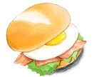 食べ物のイラストを中心に描きます 柔らかいタッチのイラストを描きます。 イメージ1